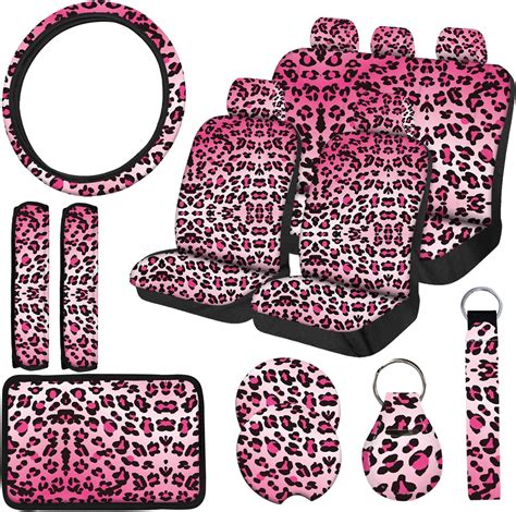 pink cheetah print seat covers.